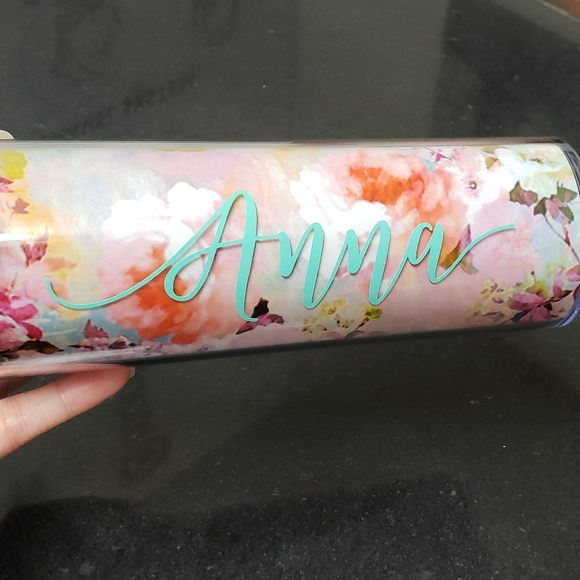 "Anna" Floral Tumbler NEW - Picture 2 of 3